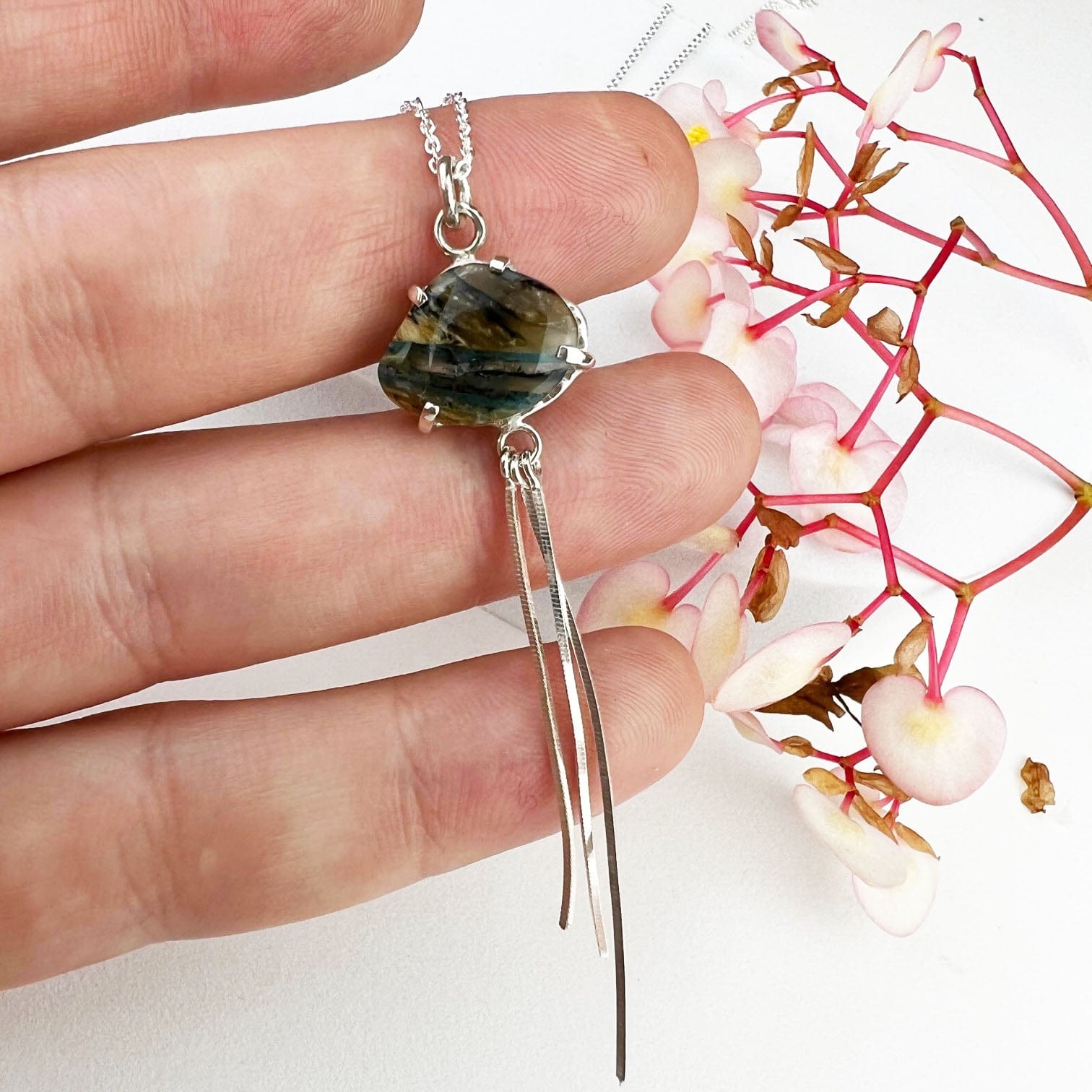 Peruvian Opal Tassel Necklace - Mettle by Abby