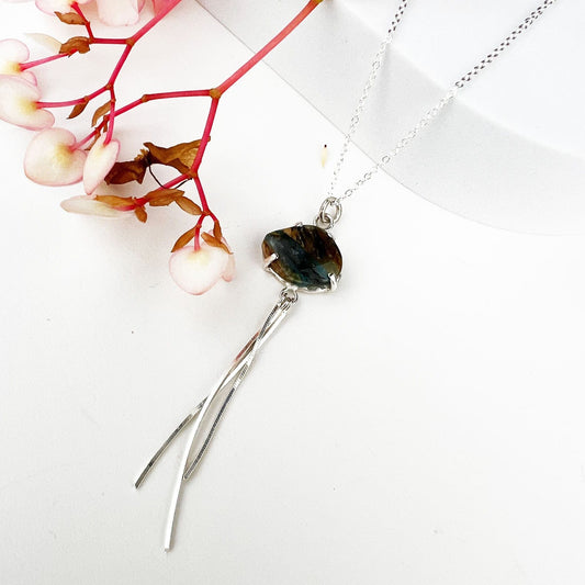 Peruvian Opal Tassel Necklace - Mettle by Abby