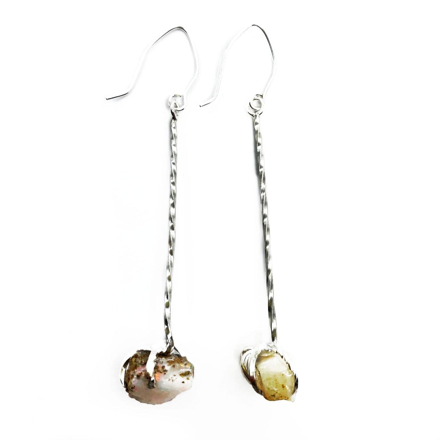 Raw Opal Drop Earrings - Mettle by Abby