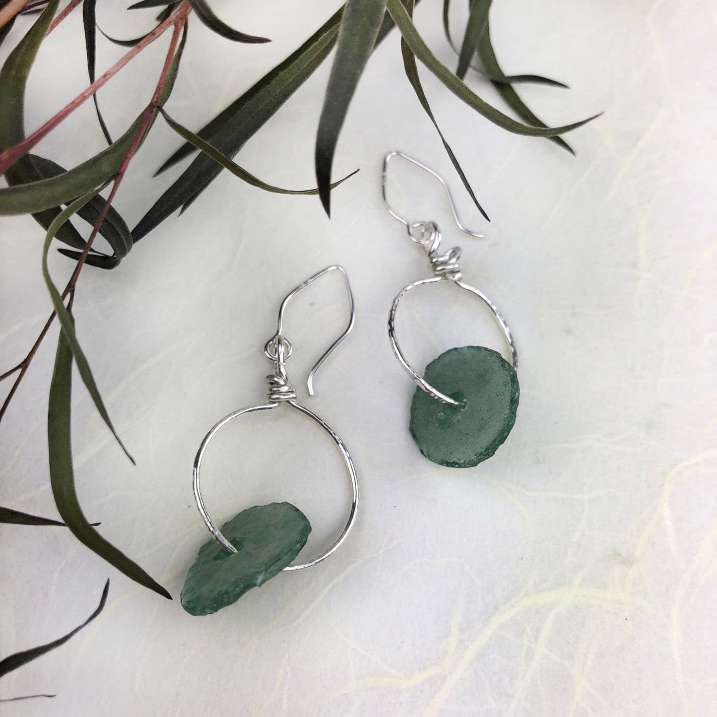 Roman Glass Lasso Hoops - Mettle by Abby