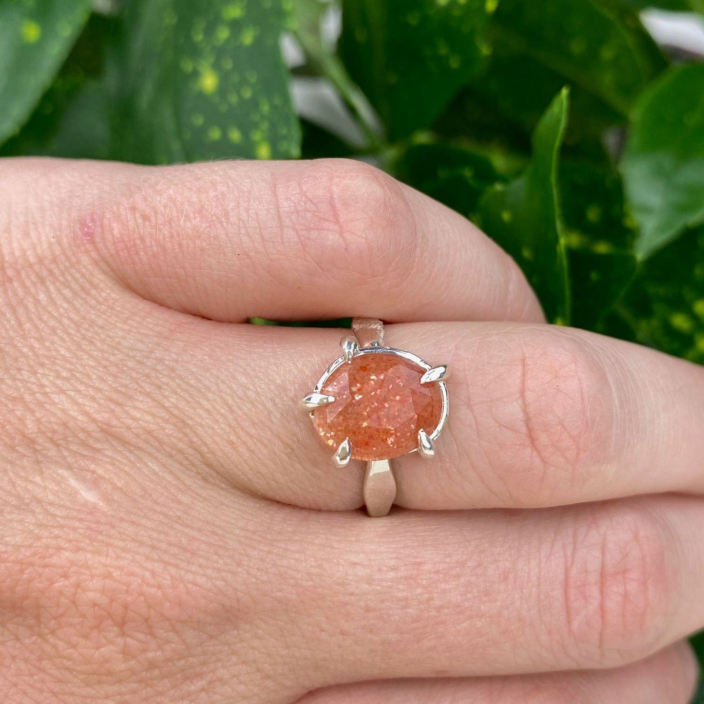 Rose Cut Sunstone Ring - Mettle by Abby