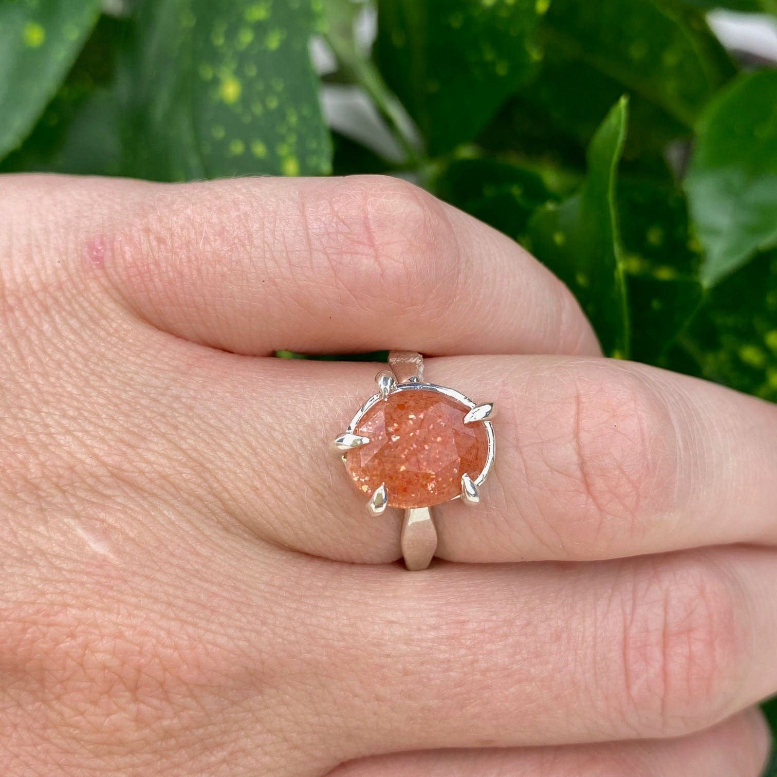 Rose Cut Sunstone Ring - Mettle by Abby