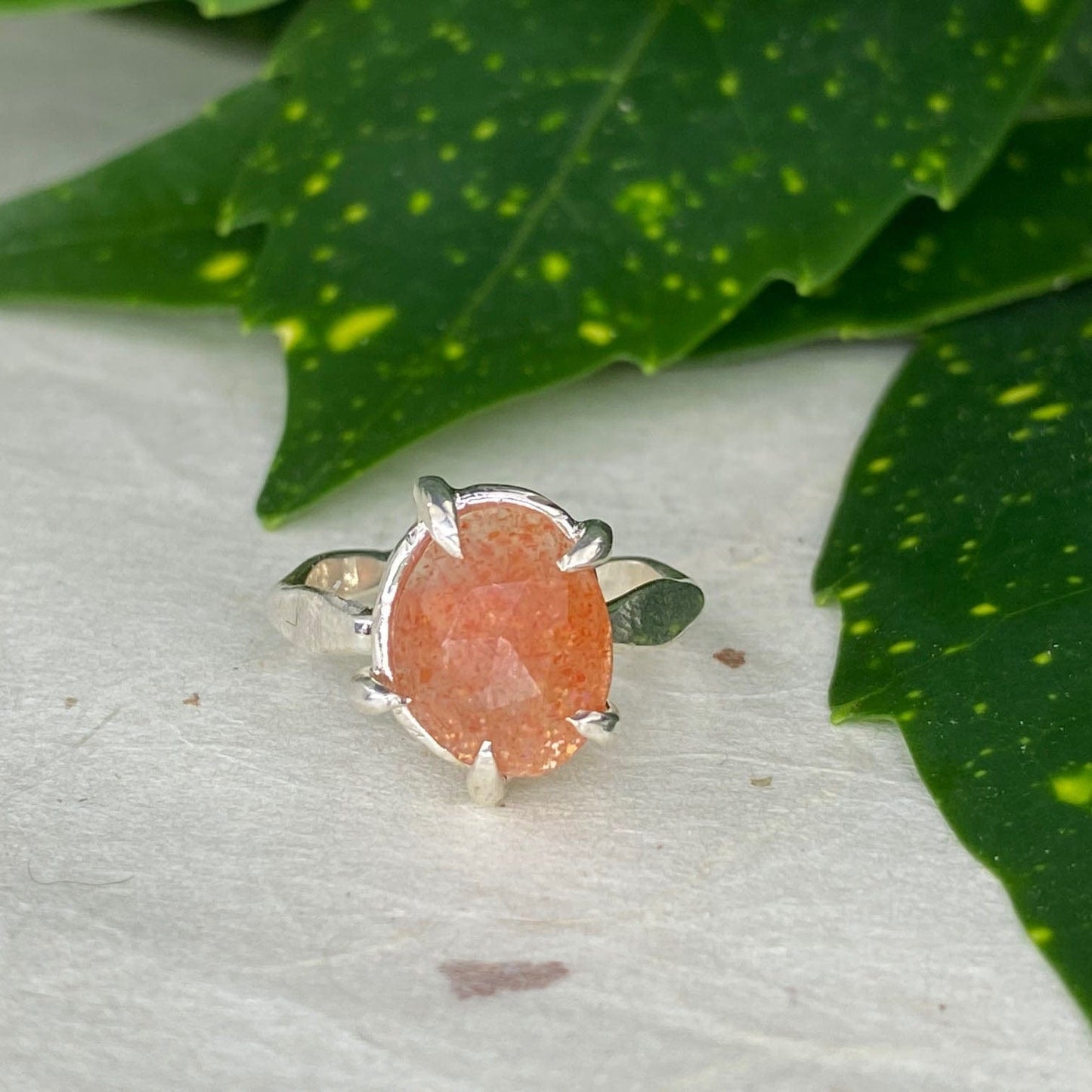 Rose Cut Sunstone Ring - Mettle by Abby