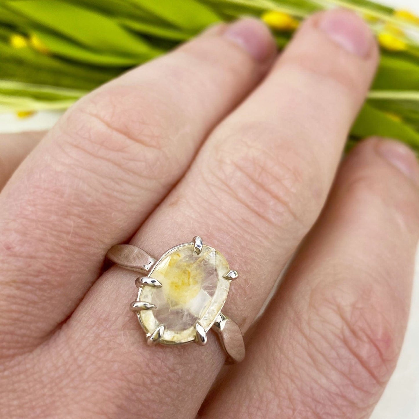 Rose Cut Yellow Sapphire Ring - Mettle by Abby