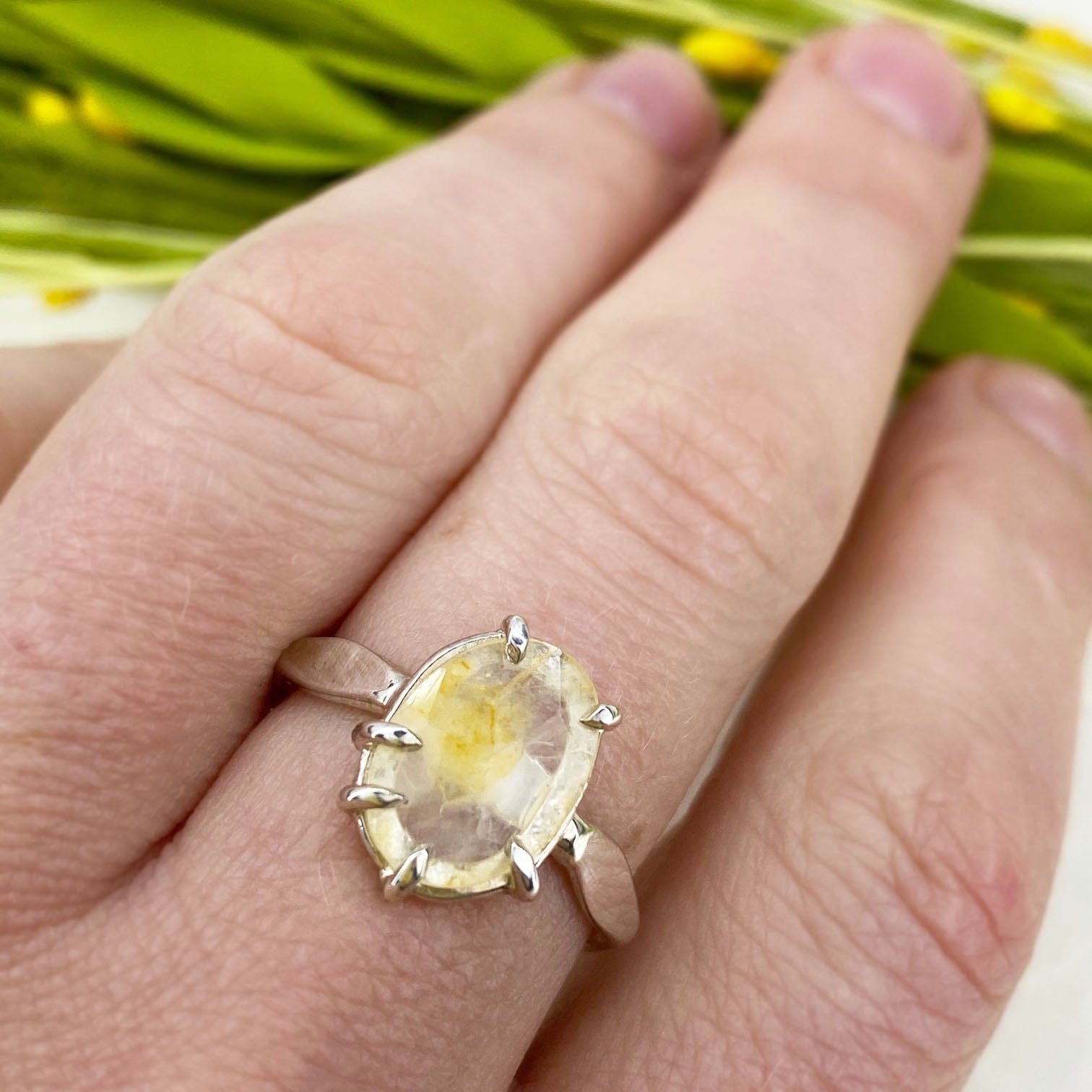 Rose Cut Yellow Sapphire Ring - Mettle by Abby