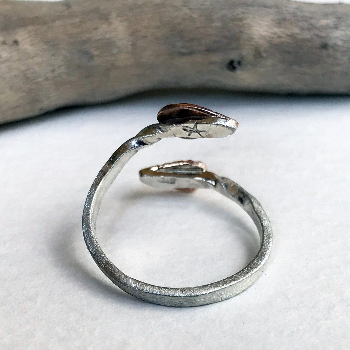 Rose Gold Elven Leaf Ring - Mettle by Abby