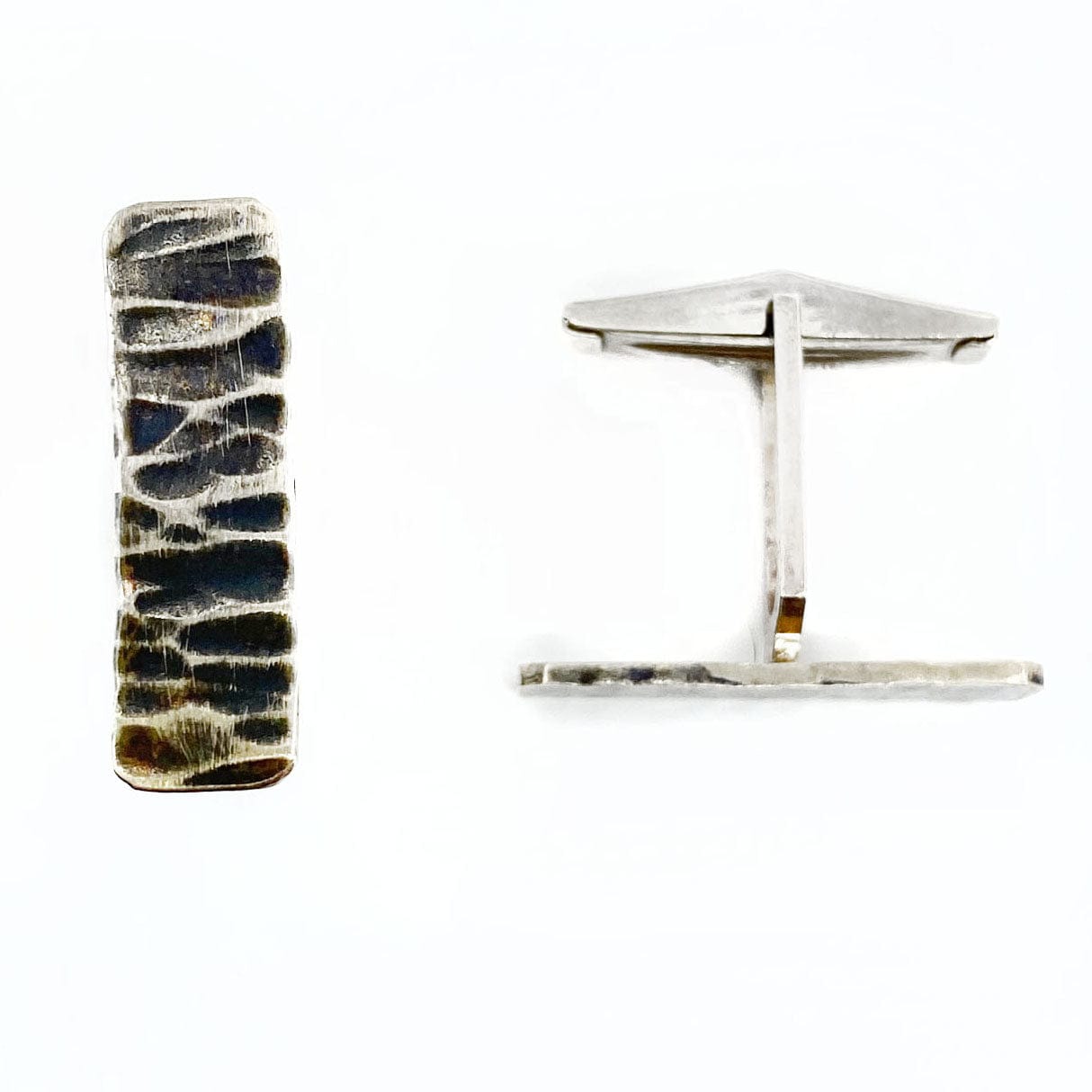 Rough and Tumble Silver Cuff Links - Mettle by Abby