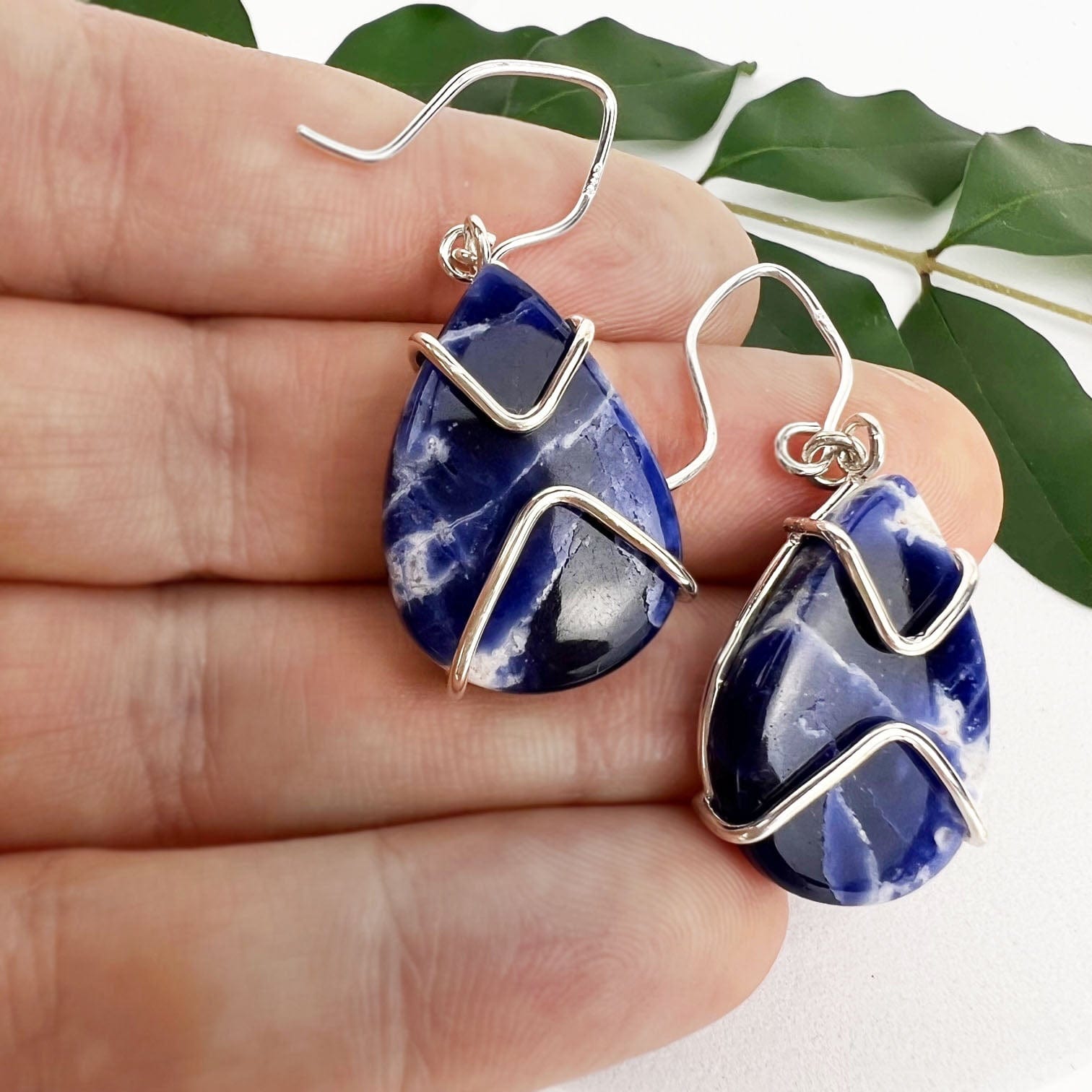Sodalite Point Earrings - Mettle by Abby