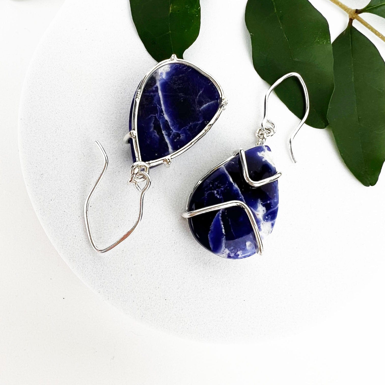 Sodalite Point Earrings - Mettle by Abby
