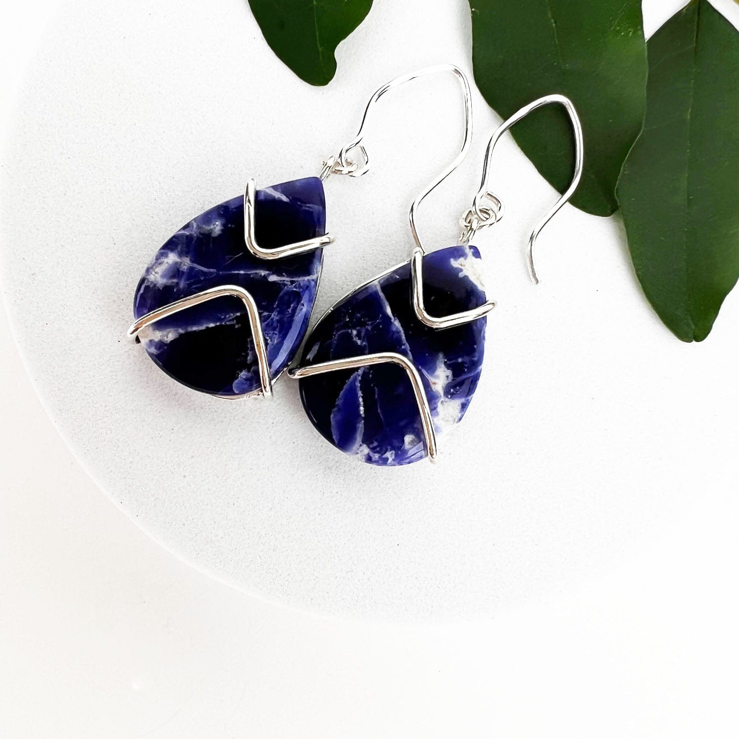 Sodalite Point Earrings - Mettle by Abby