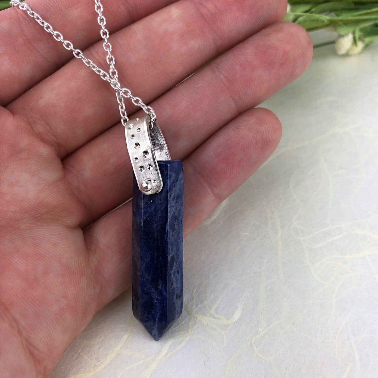 Sodalite Point Necklace - Mettle by Abby