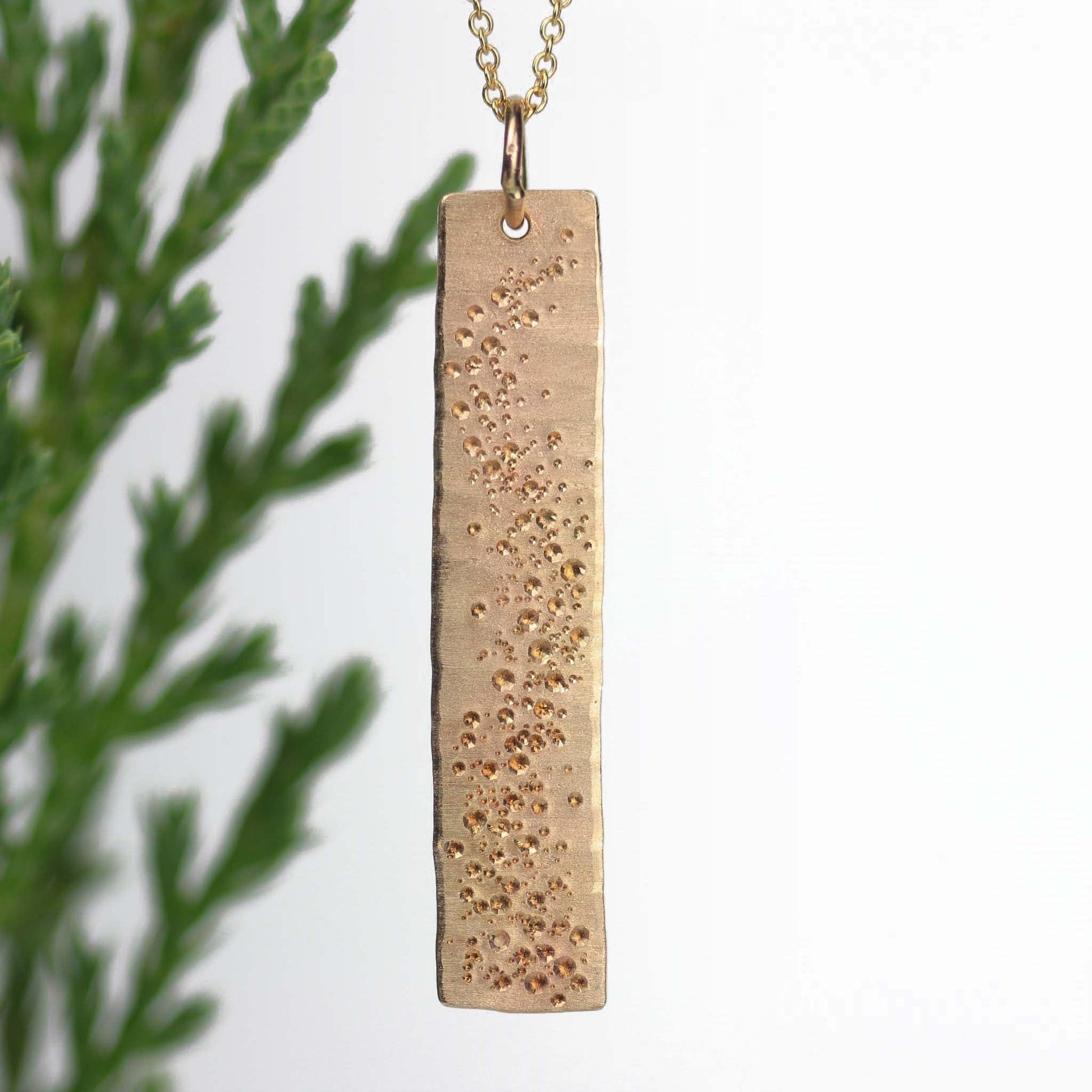Stardust Bar Necklace 14k Yellow Gold - Mettle by Abby