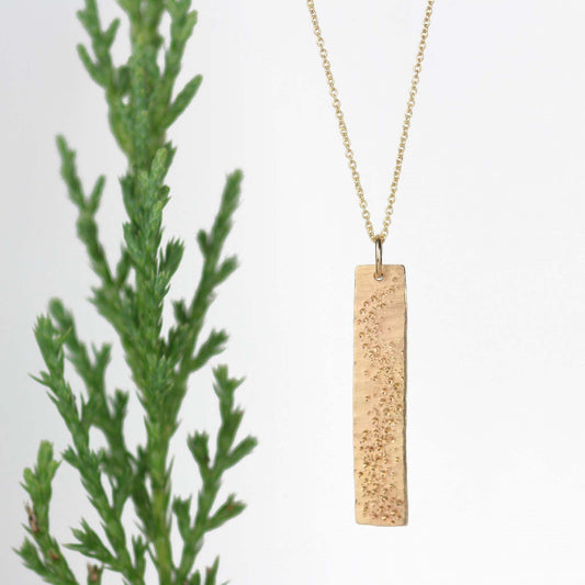 Stardust Bar Necklace 14k Yellow Gold - Mettle by Abby