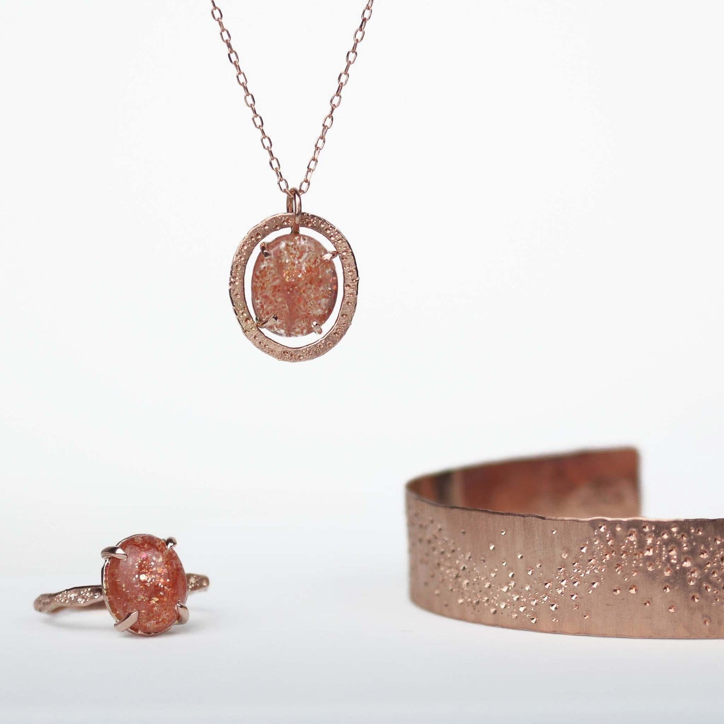 Stardust Cuff Bracelet 14k Rose Gold - Mettle by Abby