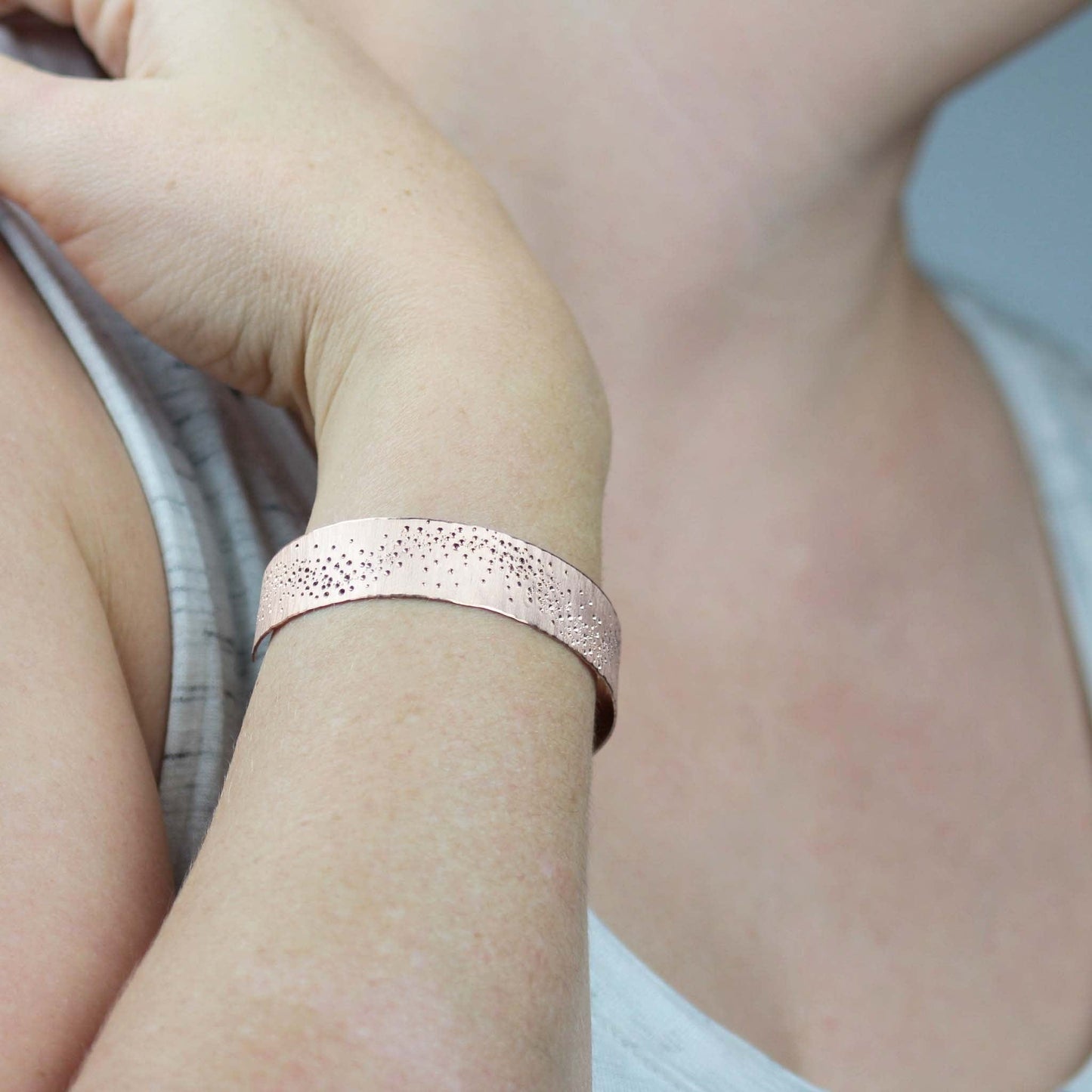 Stardust Cuff Bracelet 14k Yellow Gold - Mettle by Abby