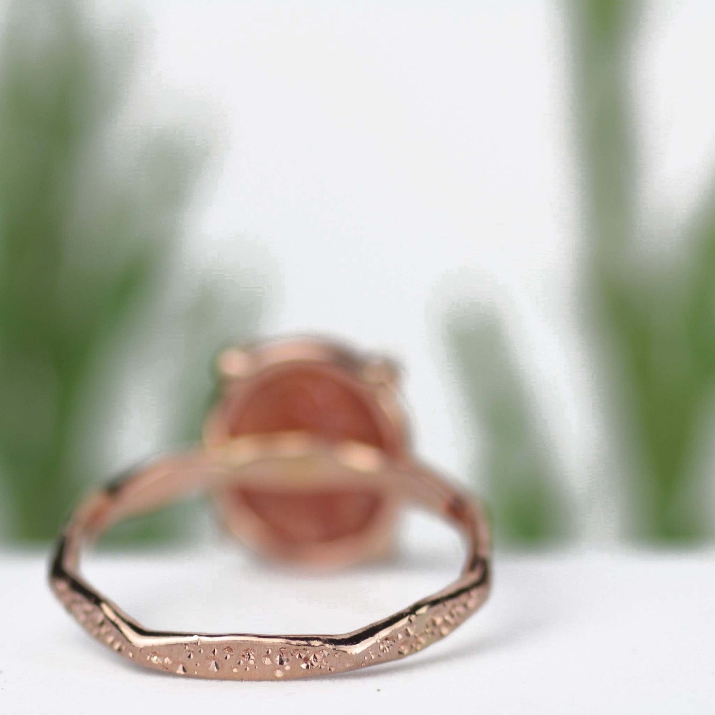 Stardust Sunstone Ring 14k Rose Gold - Mettle by Abby