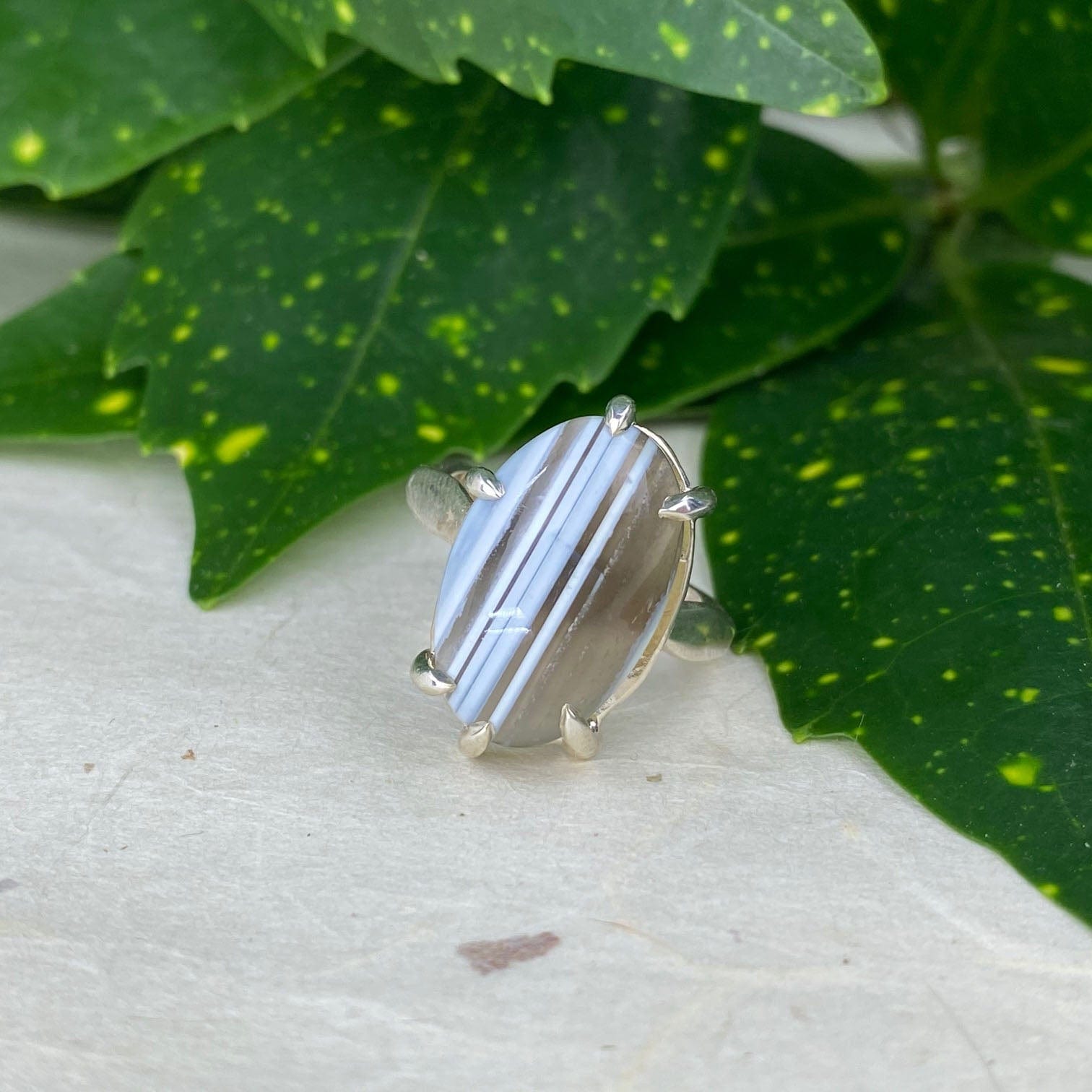 Striped Blue Opal Ring - Mettle by Abby