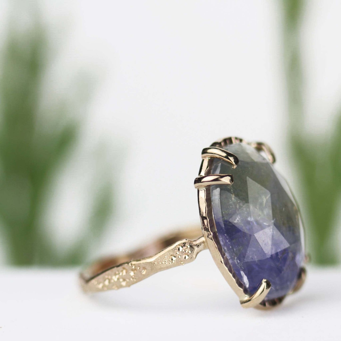 Tanzanite Stardust Ring 14k Yellow Gold - Mettle by Abby