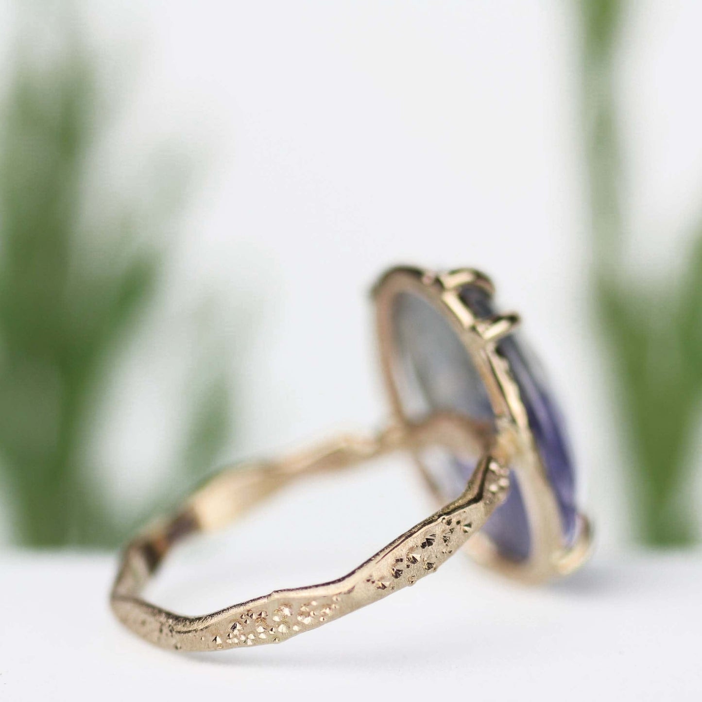 Tanzanite Stardust Ring 14k Yellow Gold - Mettle by Abby