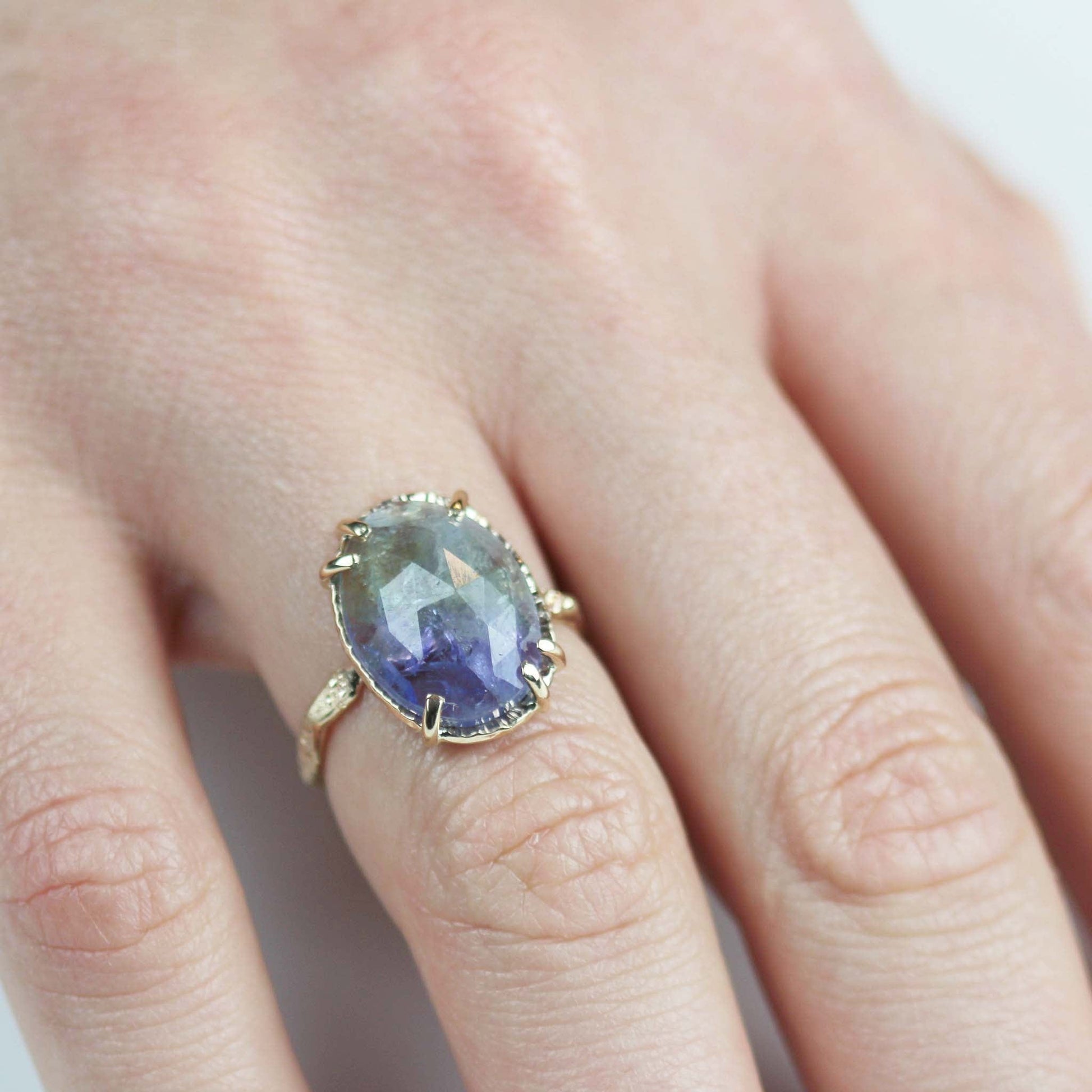 Tanzanite Stardust Ring 14k Yellow Gold - Mettle by Abby