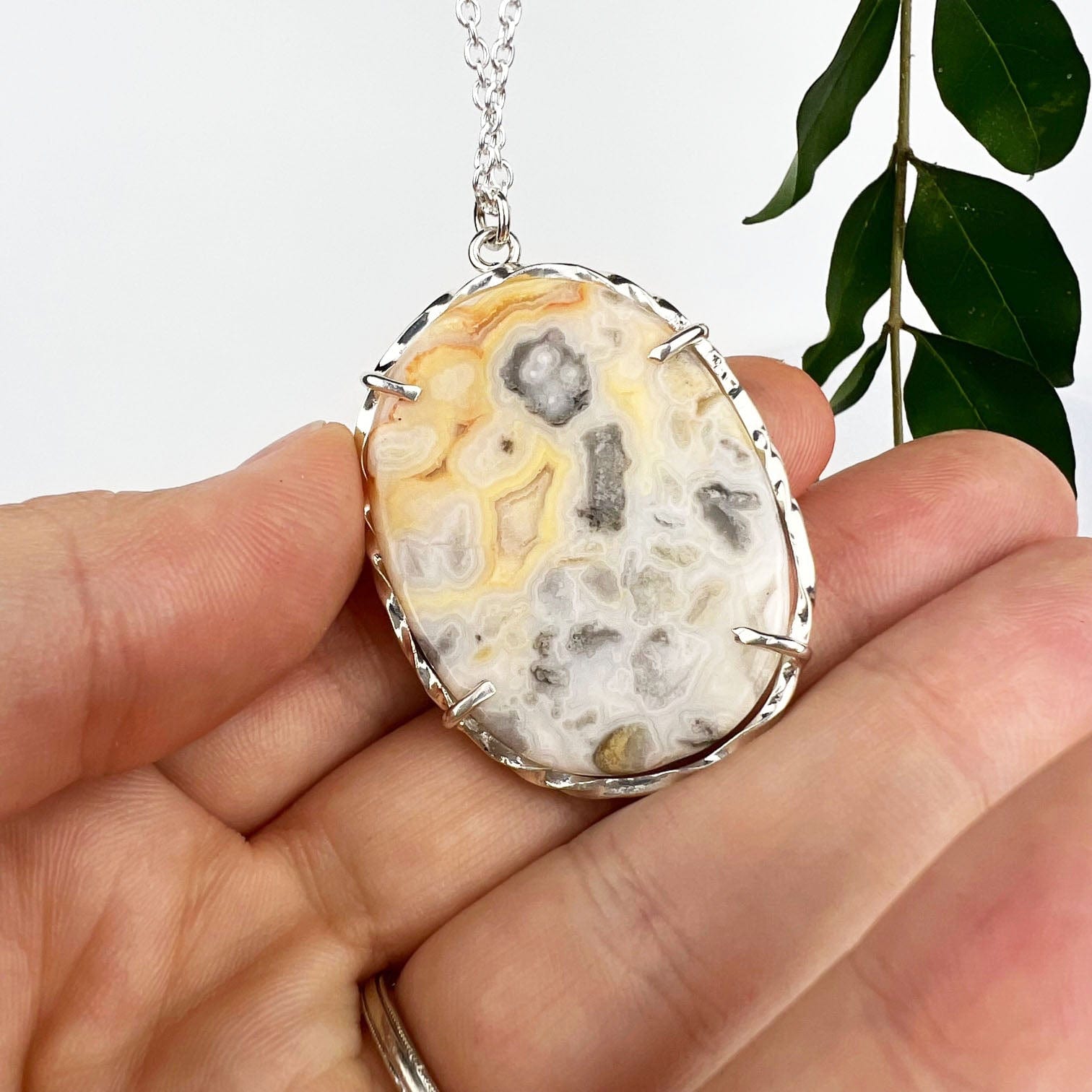 Yellow Crazy Lace Agate Winds Necklace - Mettle by Abby